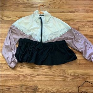 Zara mockneck babydoll windbreaker vintage look